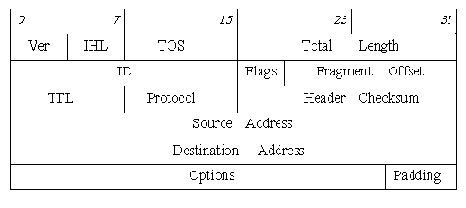 Формат заголовка IP-дейтаграммы